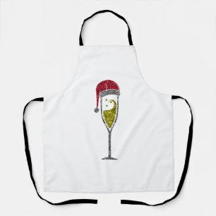 Tablier Champagne Prosecco pétillant Noël hiver