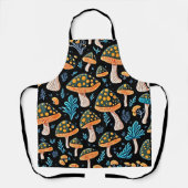 Tablier Champignon bioluminescent au néon - Apron rétro (Recto)