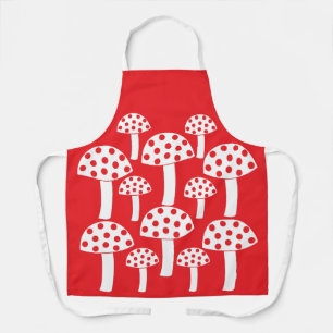 Tablier Champignon rouge et blanc