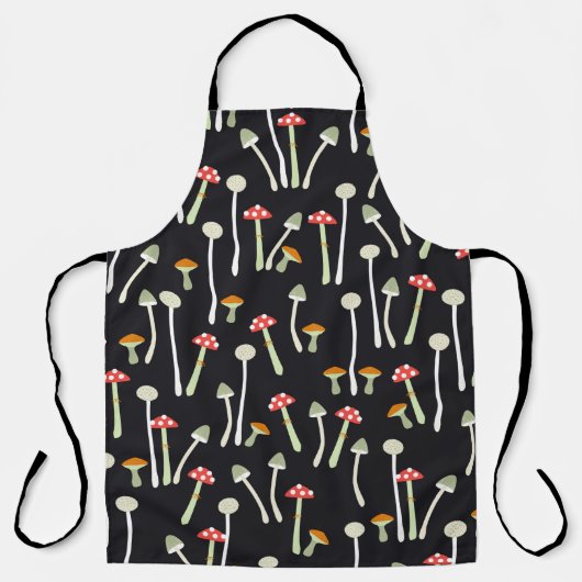 Tablier champignons, automne, motif (Recto)