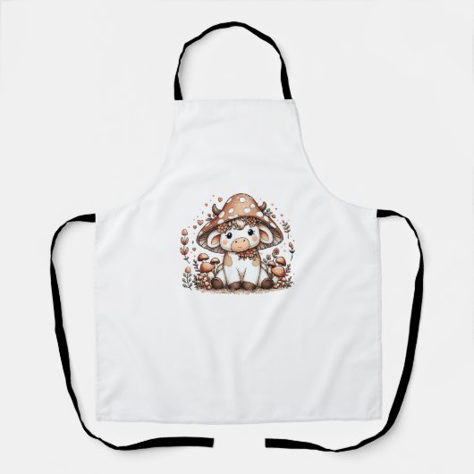 Tablier Champignons Cow Cottagecore _1 (Recto)