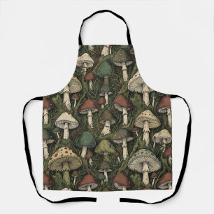 Tablier Champignons de forêt vintage Cottagecore nostalgiq