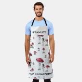 Tablier Champignons de nom personnalisé (Porté)