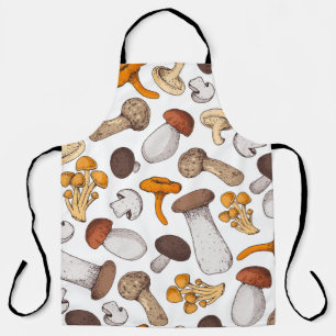 Tablier Champignons dessinés à la main : arrière - plan al
