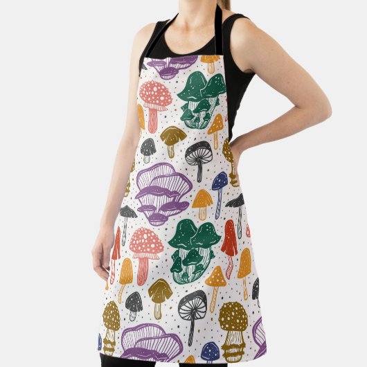 Tablier Champignons forestiers. Motif, texture, sac (Insitu)