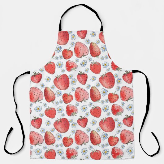 Tablier Champs de fraises : Fraîcheur d'été (Recto)