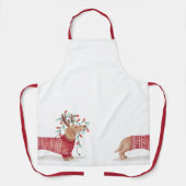 Tablier Chandail de Noël de Dachshund (Recto)