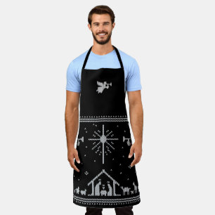 Tablier Chandail de Noël de l'Ange de la Nativité marié