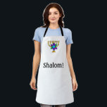 Tablier Chandeliers juifs Shalom<br><div class="desc">Chandeliers juifs et cadeaux et vêtements traditionnels personnalisés</div>