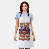 Tablier Chants de citrouille Chapeau de sorcière d'Hallowe (Porté)