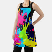 Tablier Chaos de la goutte de peinture de néon (Insitu)