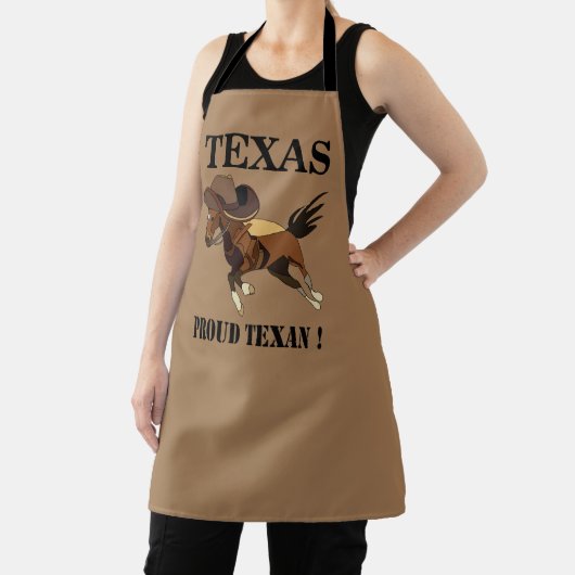 Tablier Chapeau de Cowboy Cheval Texan Fier Texas (Insitu)