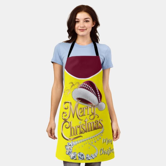 Tablier Chapeau de Noël mignon (Porté)