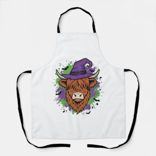 Tablier Chapeau de sorcière de vache des Highlands Hallowe