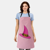Tablier Chapeau de sorcière rose (Porté)