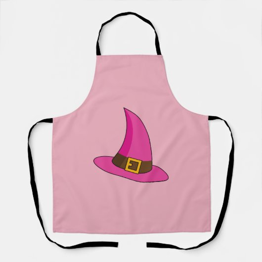 Tablier Chapeau de sorcière rose (Recto)