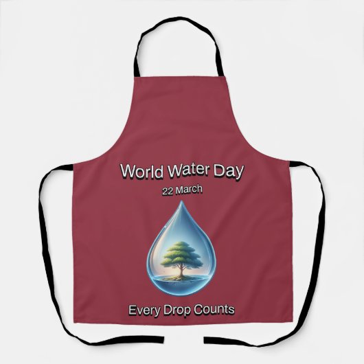 Tablier Chaque Début Compte. Journée mondiale de l'eau. (Recto)