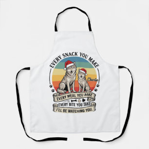 Tablier Chaque friandise que vous faites Chien Père Noël C