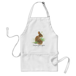 Tablier "Chaque lapin citation de jardin de lapin aime