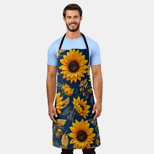 Tablier Chaque repas ressemble à un chef-d'oeuvre : Fleurs (Porté)