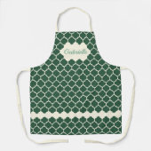 Tablier Charleston vert foncé personnalisé Motif Trellis d (Recto)