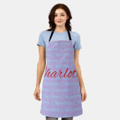 Tablier Charlotte Nom Motif Design (Porté)