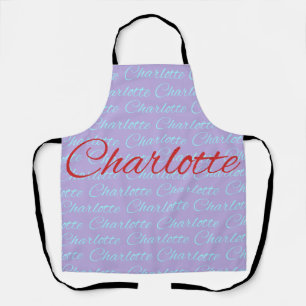 Tablier Charlotte Nom Motif Design