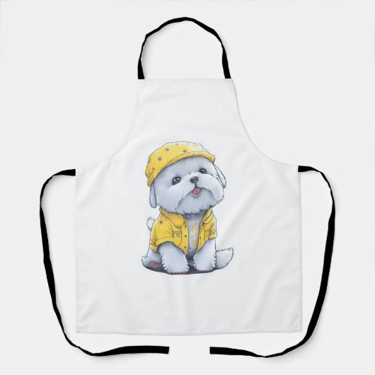 Tablier Charmant chien mignon (Recto)