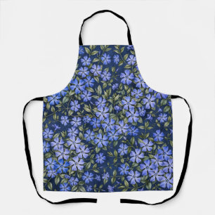 Tablier Charmantes fleurs de pervenche dispersées bleu pro