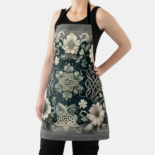 Tablier Charme floral du trèfle celtique (Insitu)