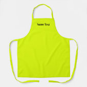 Tablier Chartreuse moderne vert nom personnalisé texte cla (Recto)