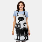 Tablier Chat à Doodle (Porté)