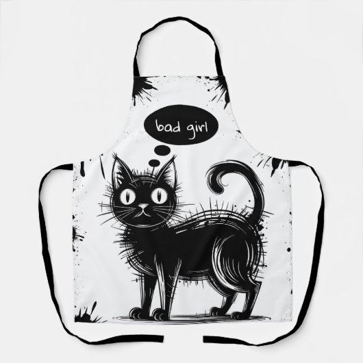 Tablier Chat à Doodle (Recto)