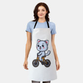 Tablier Chat à vélo Cadeaux de design de chat pour femmes (Porté)