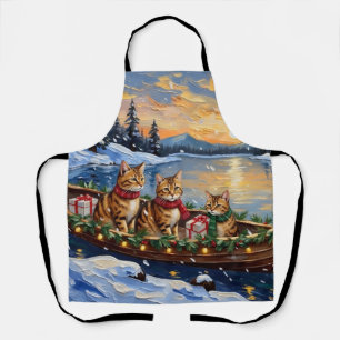 Tablier Chat abyssin Noël Bateau Vacances