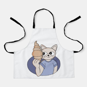 Tablier Chat au Croissant Drôle