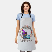 Tablier Chat aux sorcières mignonne et Punny (Porté)