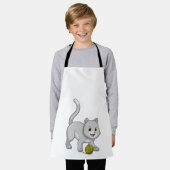 Tablier Chat avec bille de laine (Porté)