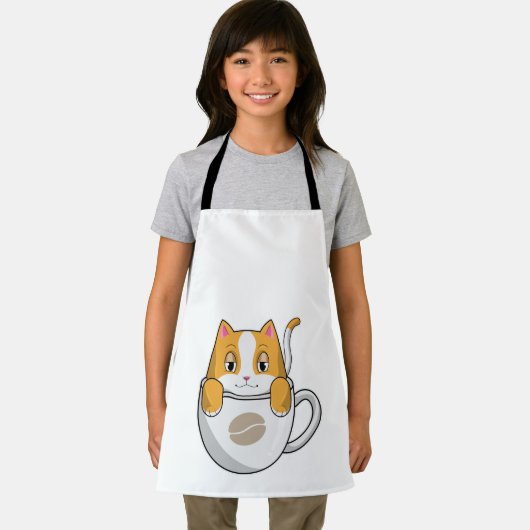 Tablier Chat avec café Coupe (Insitu)