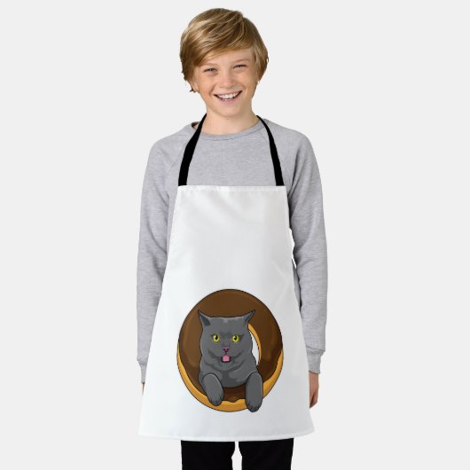 Tablier Chat avec Donut (Porté)