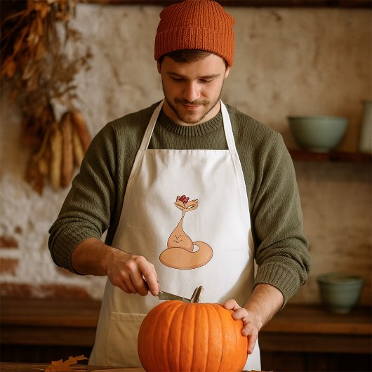 Tablier Chat avec Fleur Cute Kawaii Kitty