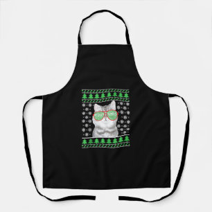 Tablier Chat avec lunettes de soleil Meowo laide pull de N
