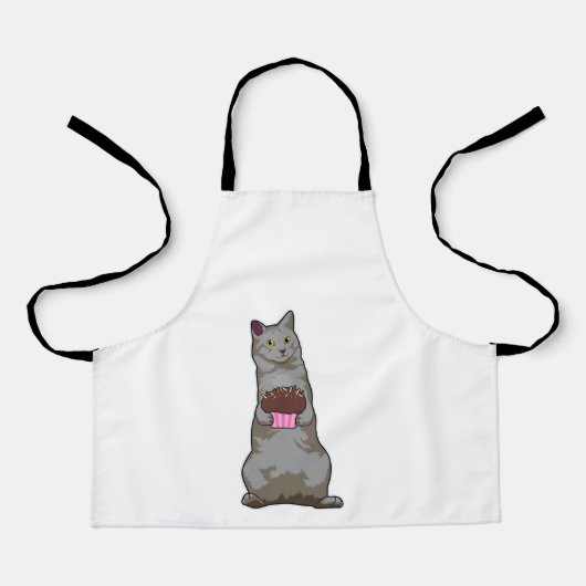 Tablier Chat avec muffin (Recto)