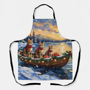 Tablier Chat Bengal Noël Bateau Fêtes
