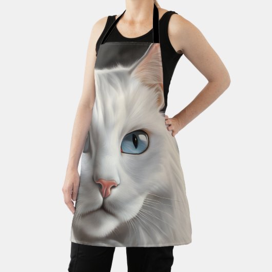 Tablier Chat blanc (Insitu)