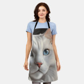 Tablier Chat blanc (Porté)