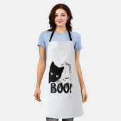 Tablier Chat Boo ! Drôle Masquer Peekaboo Effrayant Hallow (Porté)