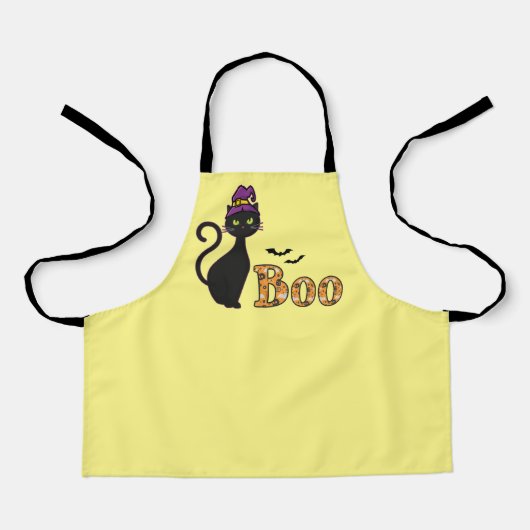Tablier Chat Boo Halloween (Recto)
