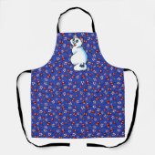 Tablier Chat Cerises Blanc (Recto)