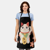 Tablier Chat Chanceux Maneki Neko Mignon (Porté)